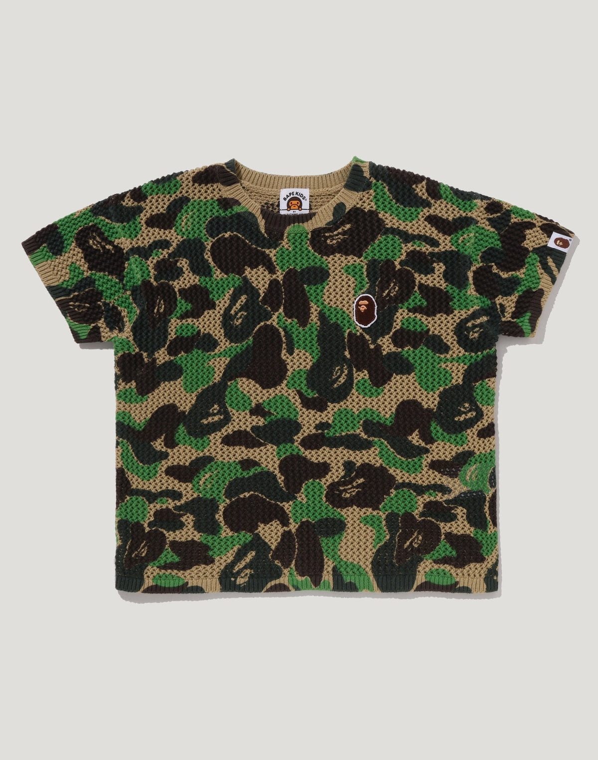 ABC CAMO CROCHET KNIT RELAXED FIT SWEATER KIDS