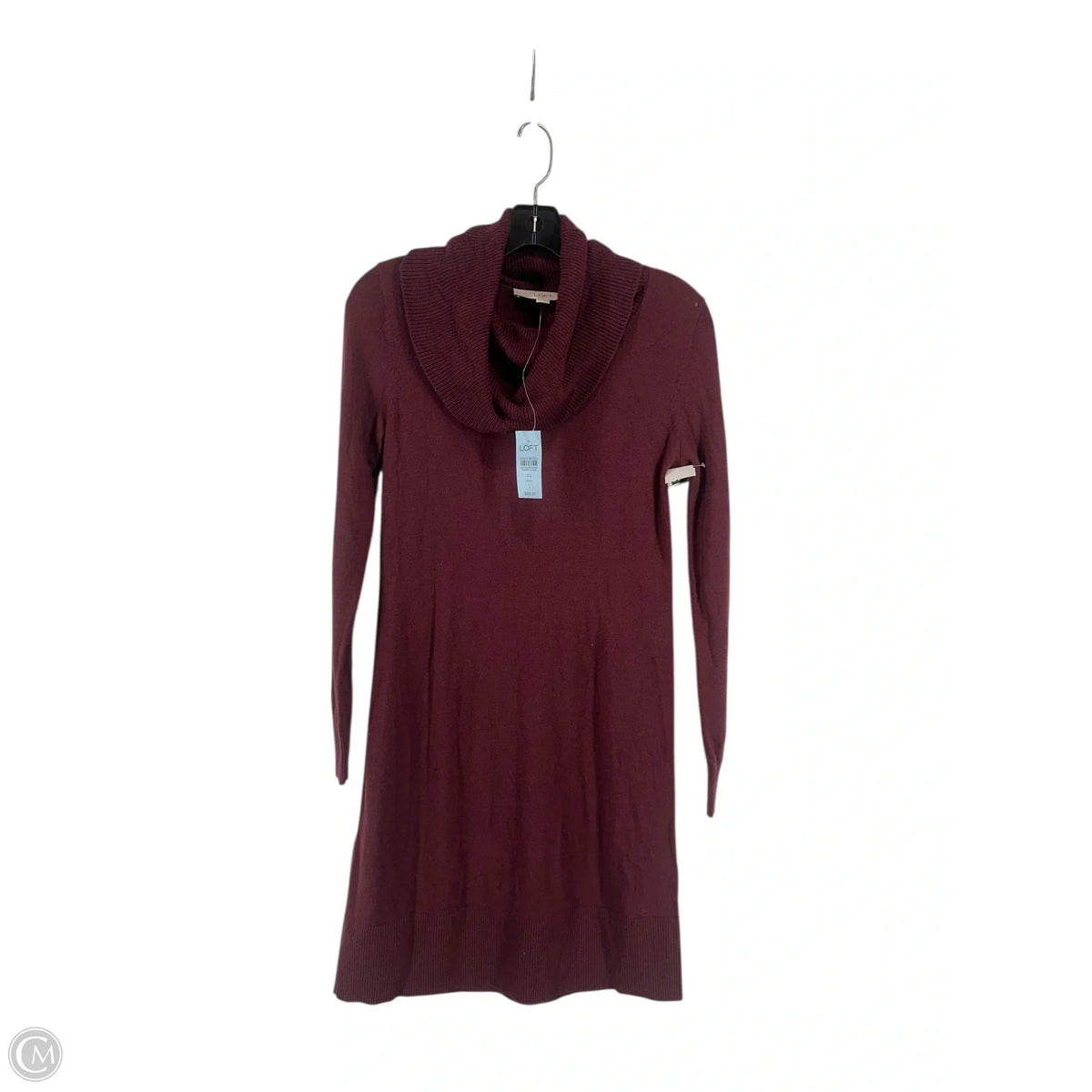Dress Sweater By Loft In Maroon, Size: Xsp