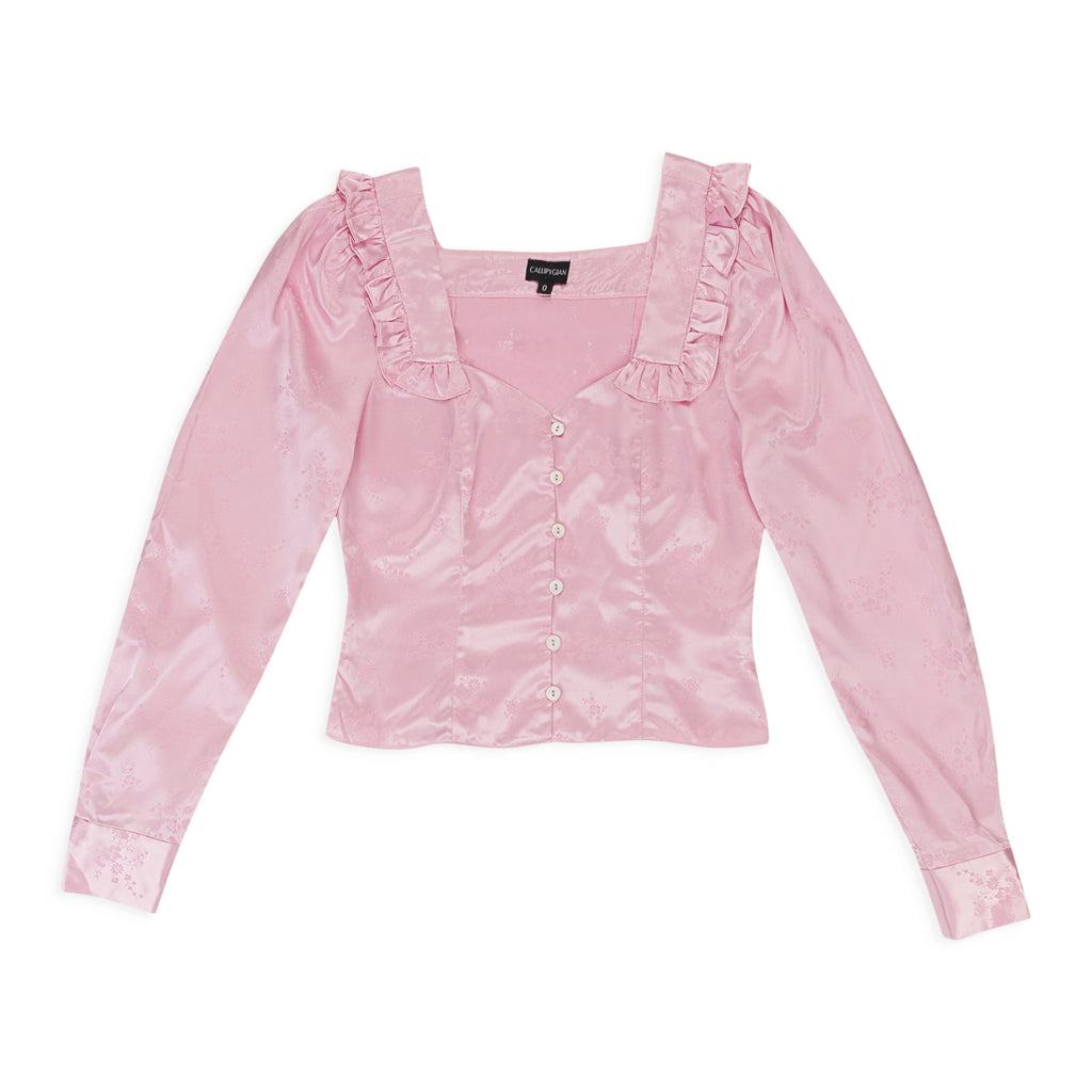 JACQUARD PINK BUTTON-UP