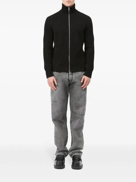 MM6 Maison Margiela ribbed knit sportsjacket