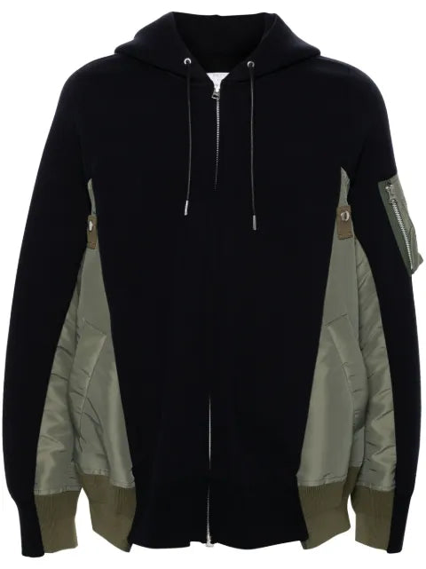 sacai colourblock hoodie