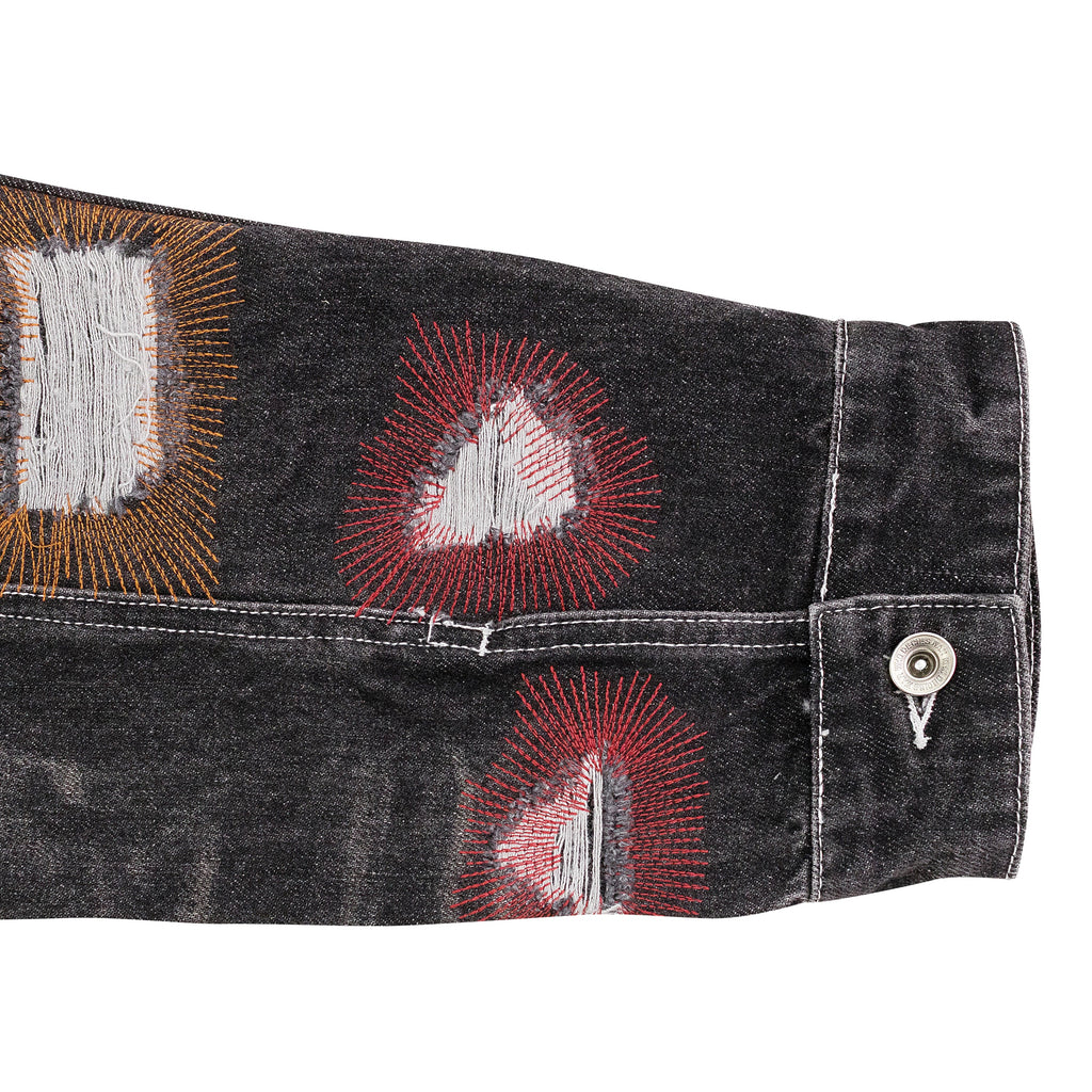 MULTICOLOR EMBROIDERED TRUCKER JACKET