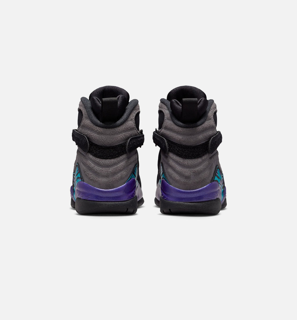 Air Jordan 8 Retro Aqua Big Kids' Sneakers - Black / Multi Color / Bright Concord