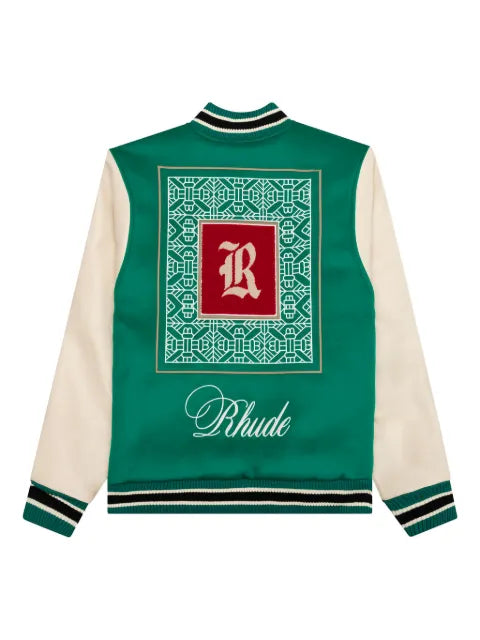 RHUDE tile-pattern bomber jacket