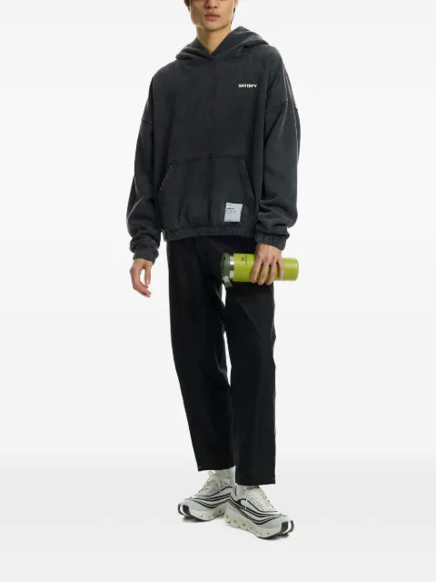 Satisfy logo-detail hooded sweatshirt