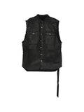 Rick Owens DRKSHDW Temple SL Tommy Jumbo outershirt in black 80oz deep black denim