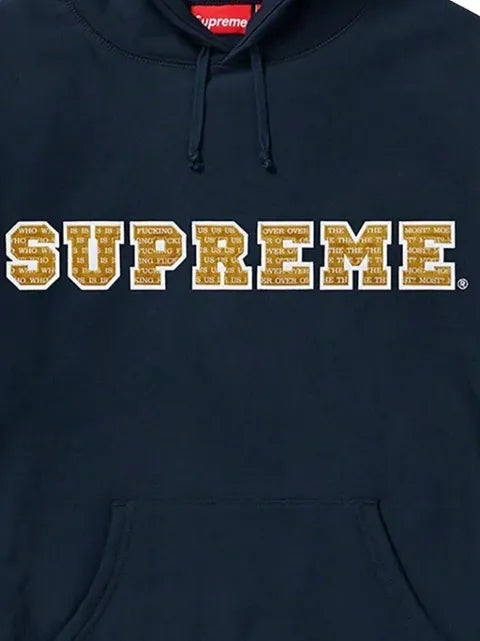 Supreme logo-lettering hoodie