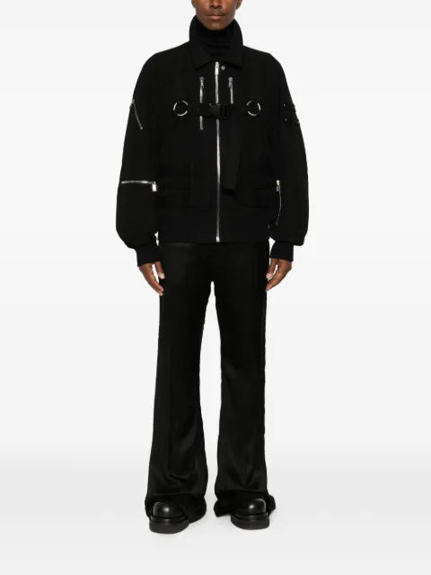 Rick Owens Blixa harness-detail cargo-pockets bomber jacket