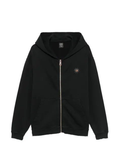 Htc Los Angeles embellished zip-up hoodie
