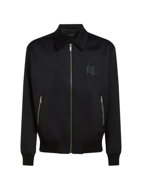 Karl Lagerfeld monogram satin bomber jacket