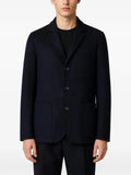RETORI embroidered-elbow single-breasted wool blazer