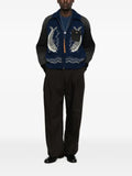 KHOKI intarsia-knit panelled cardigan