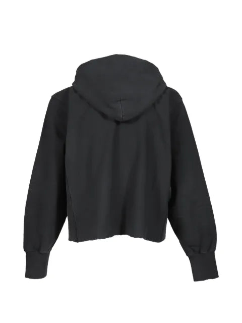 Maison Margiela logo-patch raw-cut hoodie