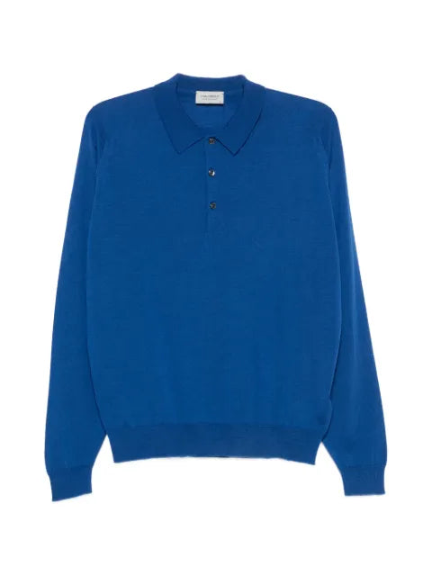 John Smedley Belper long-sleeve polo sweater