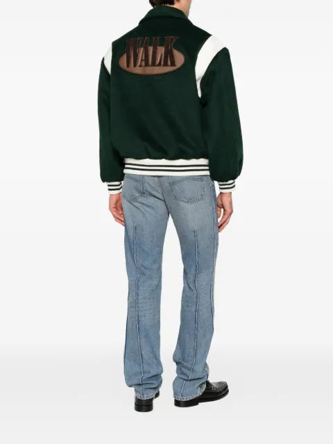 WALK IN PARIS logo-patch panelled jacket