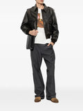 Jil Sander distressed leather jacket