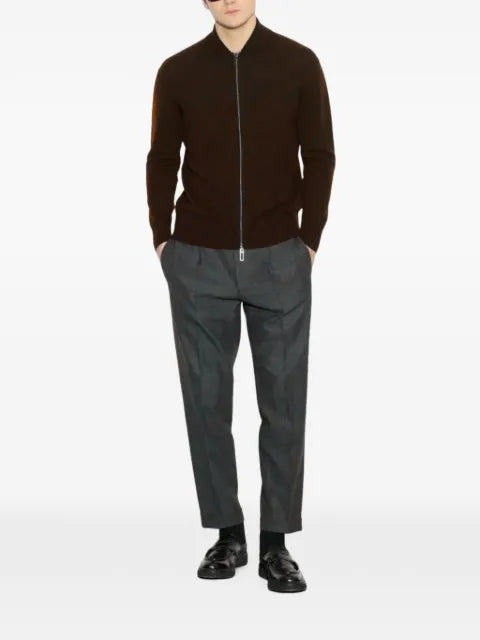 Paolo Pecora zip-up ribbed-trim cardigan
