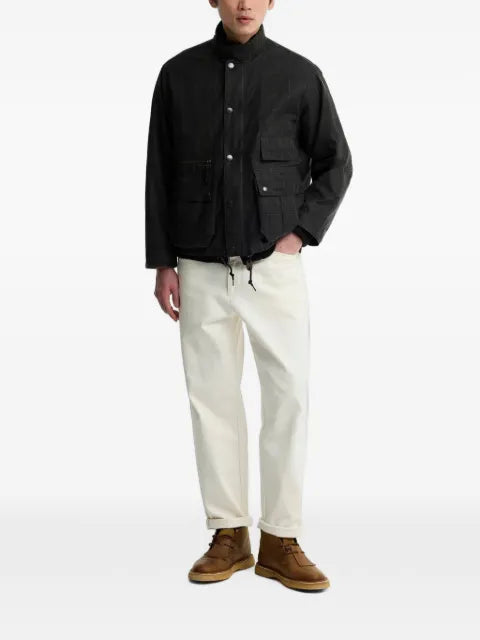 Barbour Ursula tartan-print buckled-collar jacket