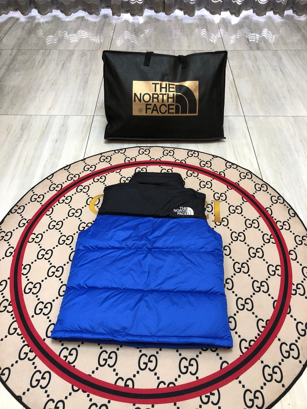 The North Face Blue/Black 1996 Retro Nuptse Down Vest