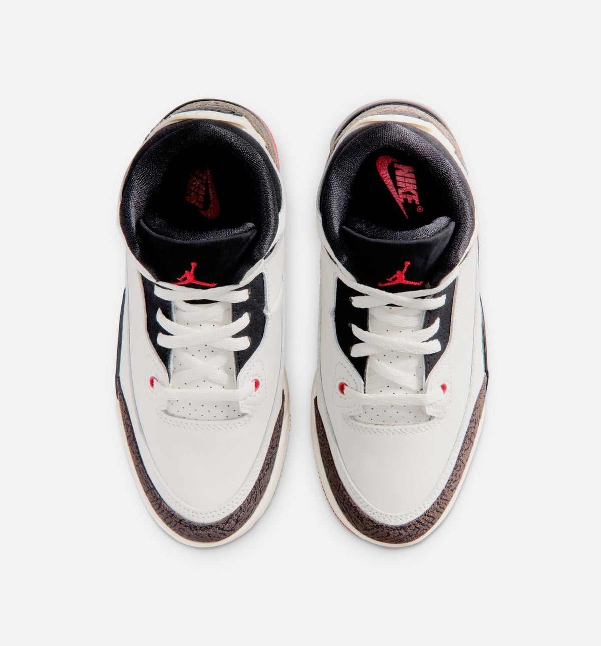 Air Jordan 3 Retro Sail and University Red Preschool Lifestyle Shoe