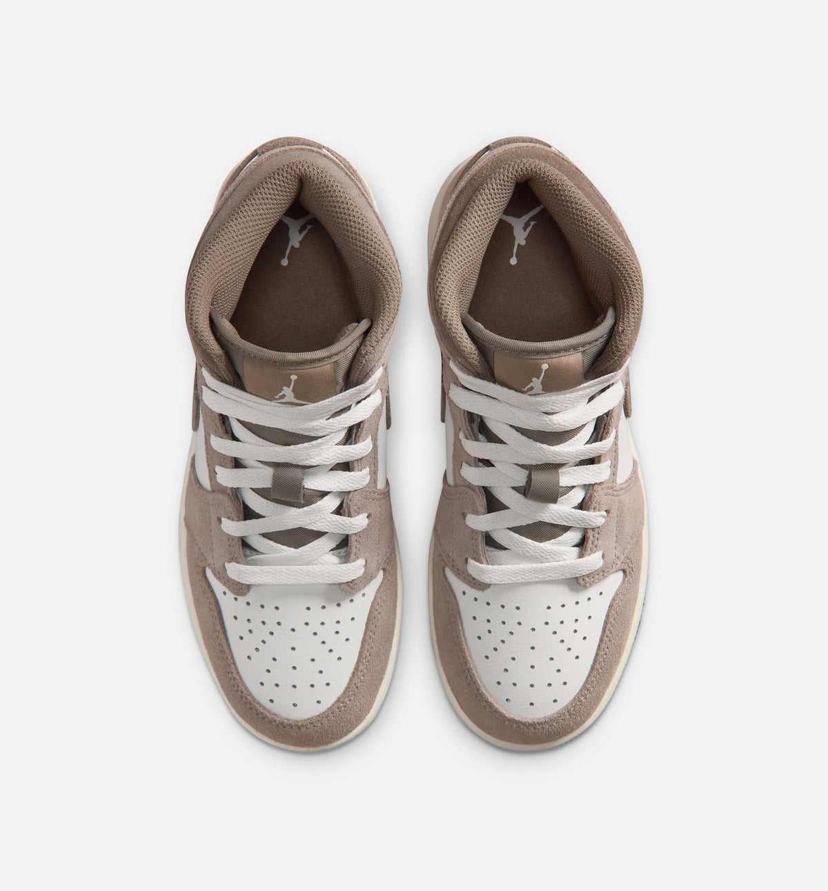 Air Jordan 1 Mid Grade School Shoes - Enigma Stone/Olive Grey