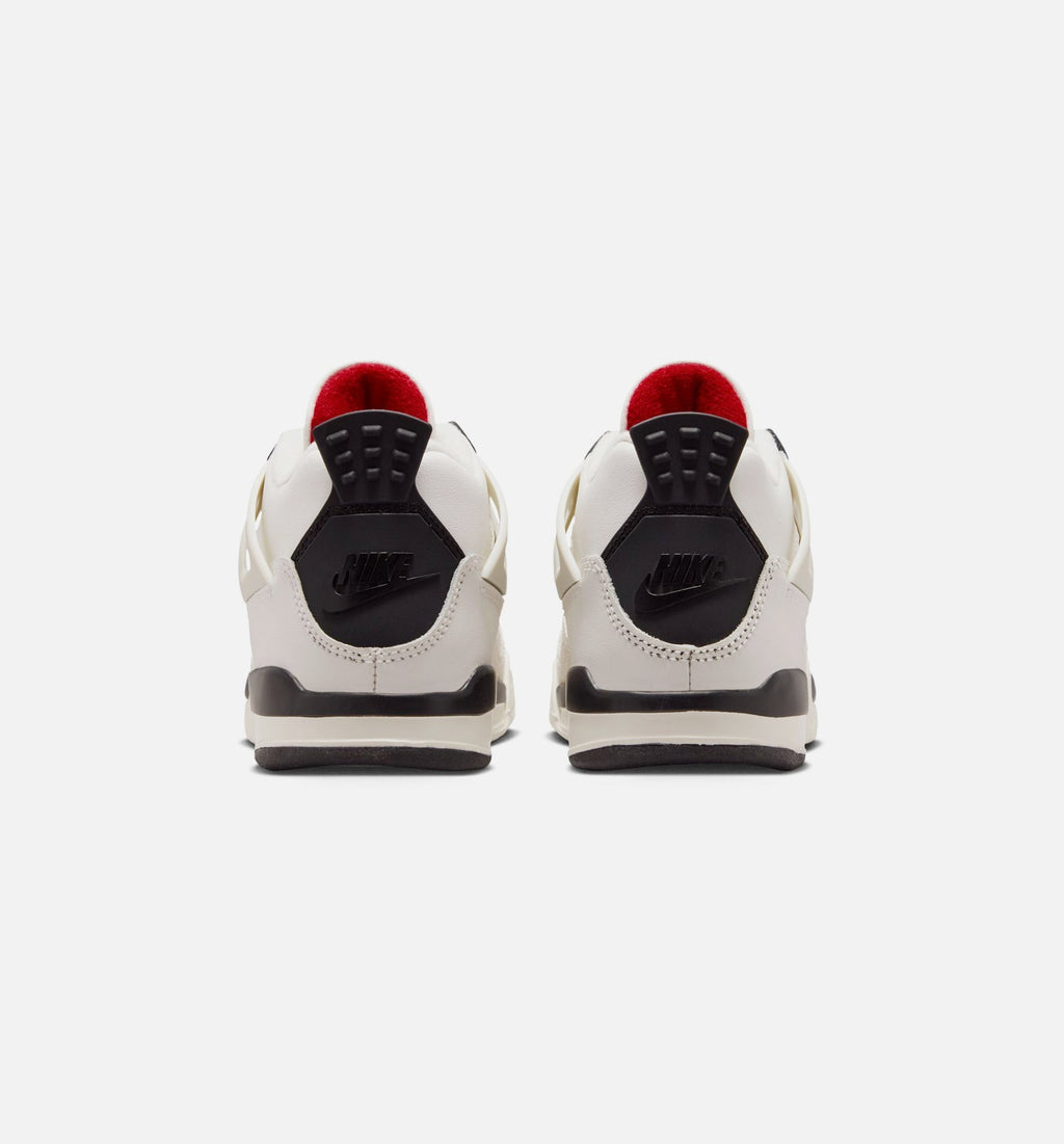 Air Jordan 4 Retro Flight Club Preschool Sneakers - Sail / Black / University Red