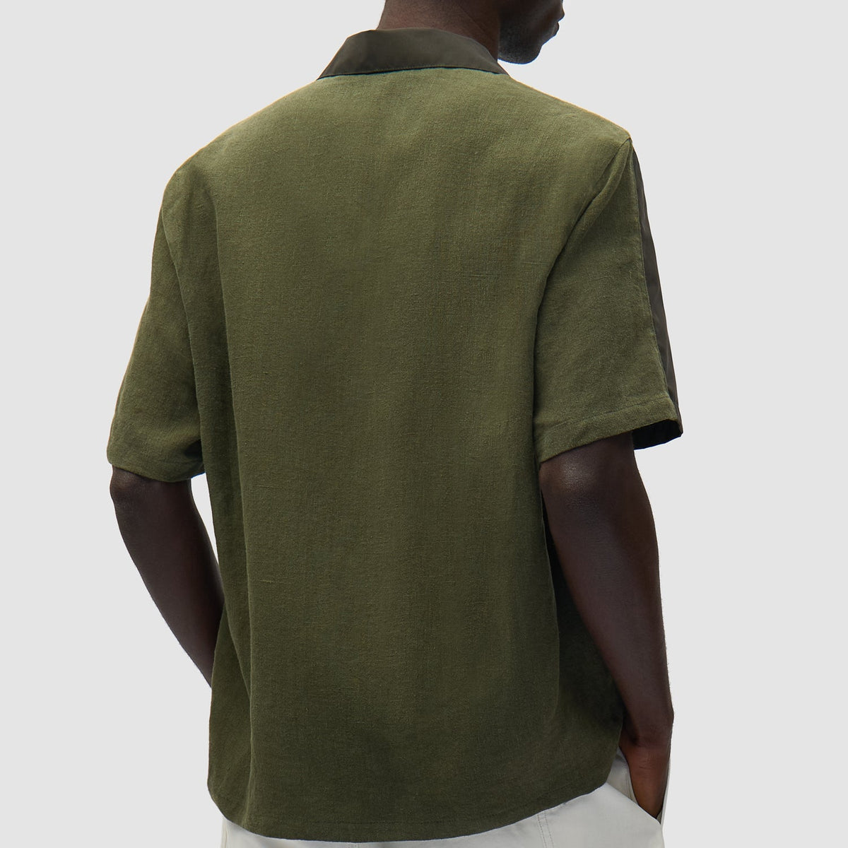 Arte Nylon Linen Shirt: Green