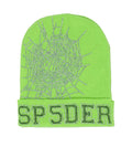 Sp5der Web Rhinestone Beanie Green