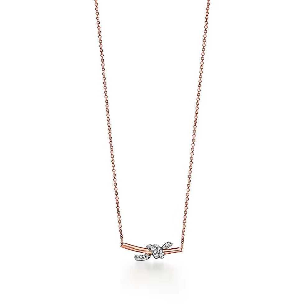 Tiffany Style Knot 18K Gold-Plated Necklace