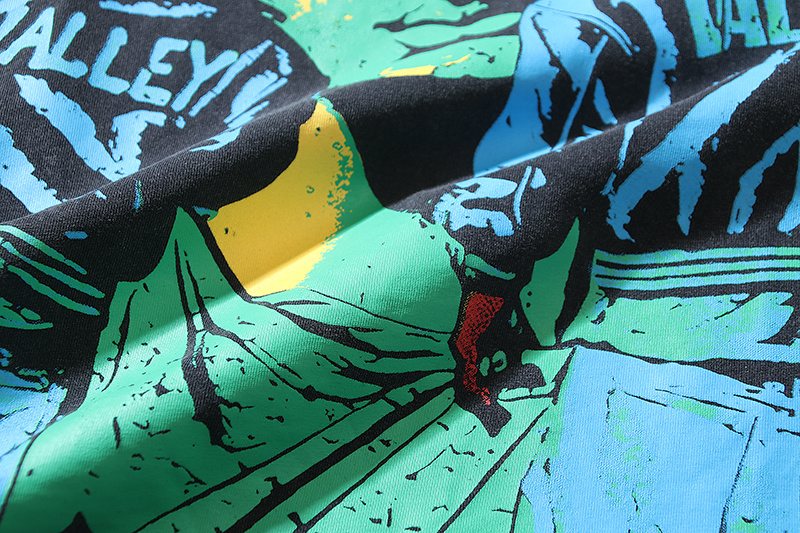 VALE USA Washed Black Rhinestone Graphic T-Shirt