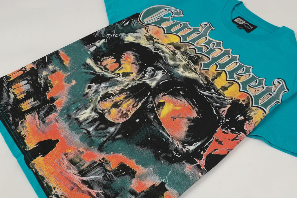 Godspeed Teal Skull Graphic Short-Sleeve T-Shirt