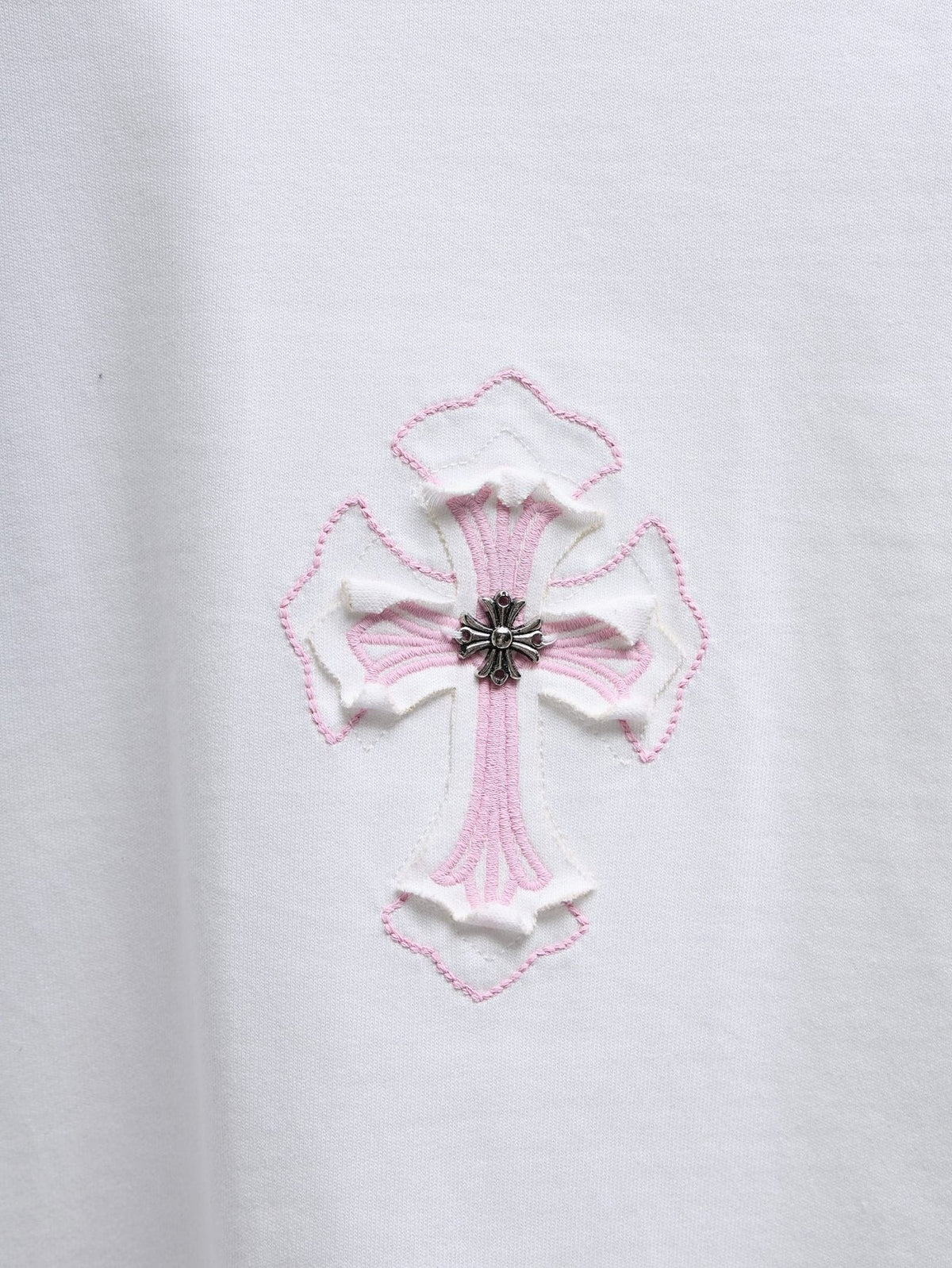 Chrome Hearts Pink Cross Graphic T-Shirt