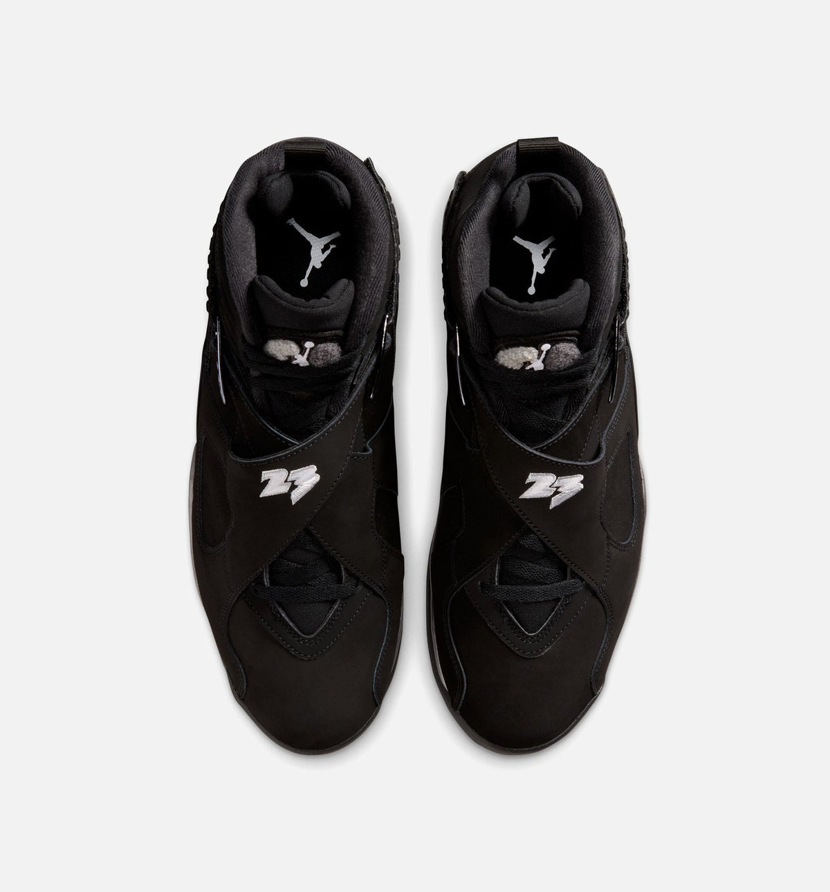 Air Jordan 8 Retro Chrome Black Men's Lifestyle Shoes - Black/White/Light Graphite