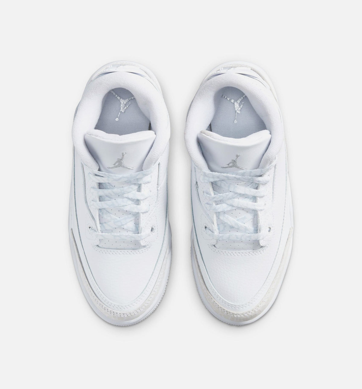 Air Jordan 3 Retro White / Metallic Silver Preschool Lifestyle Shoes (PS)