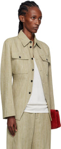 Bottega Veneta Silk Shirt Jacket - Cream