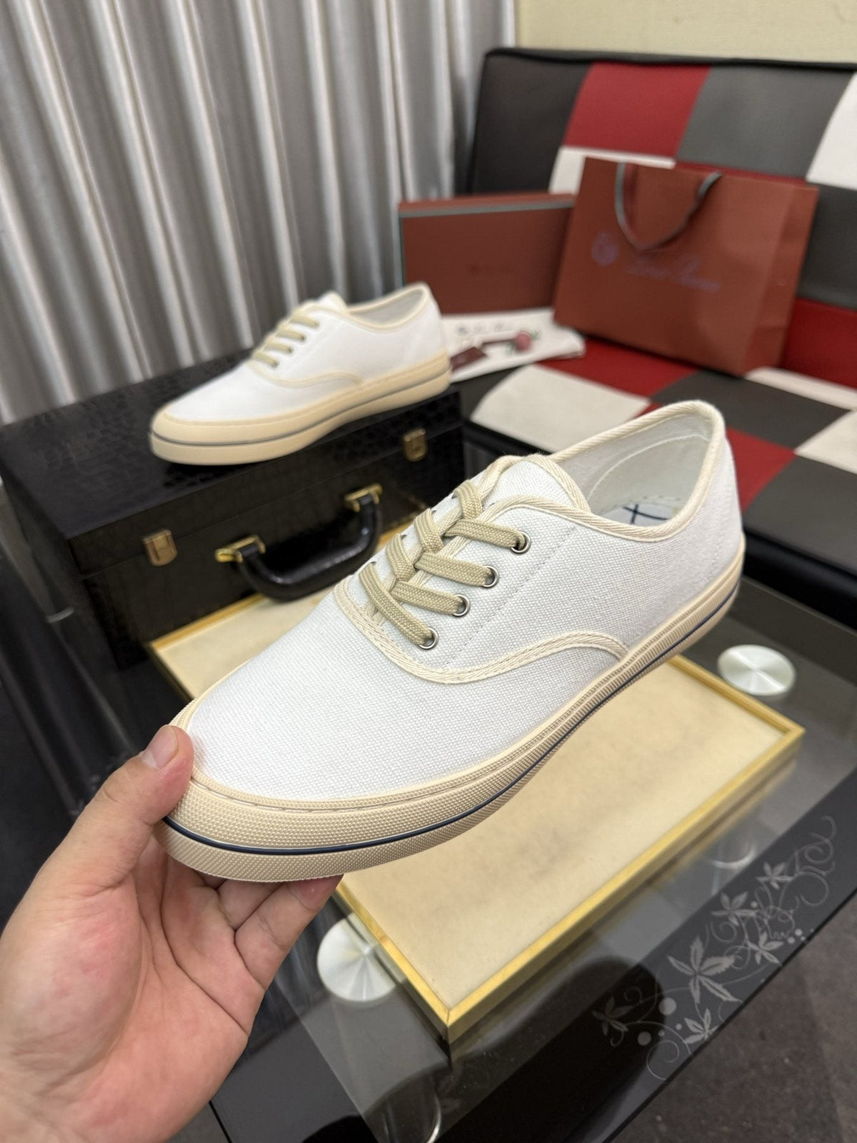 Loro Piana Low-Top Lace-Up Casual Shoes