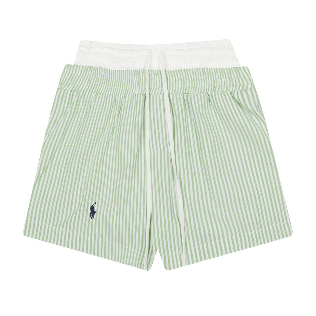 Ralph Lauren Striped Double-Waist Shorts