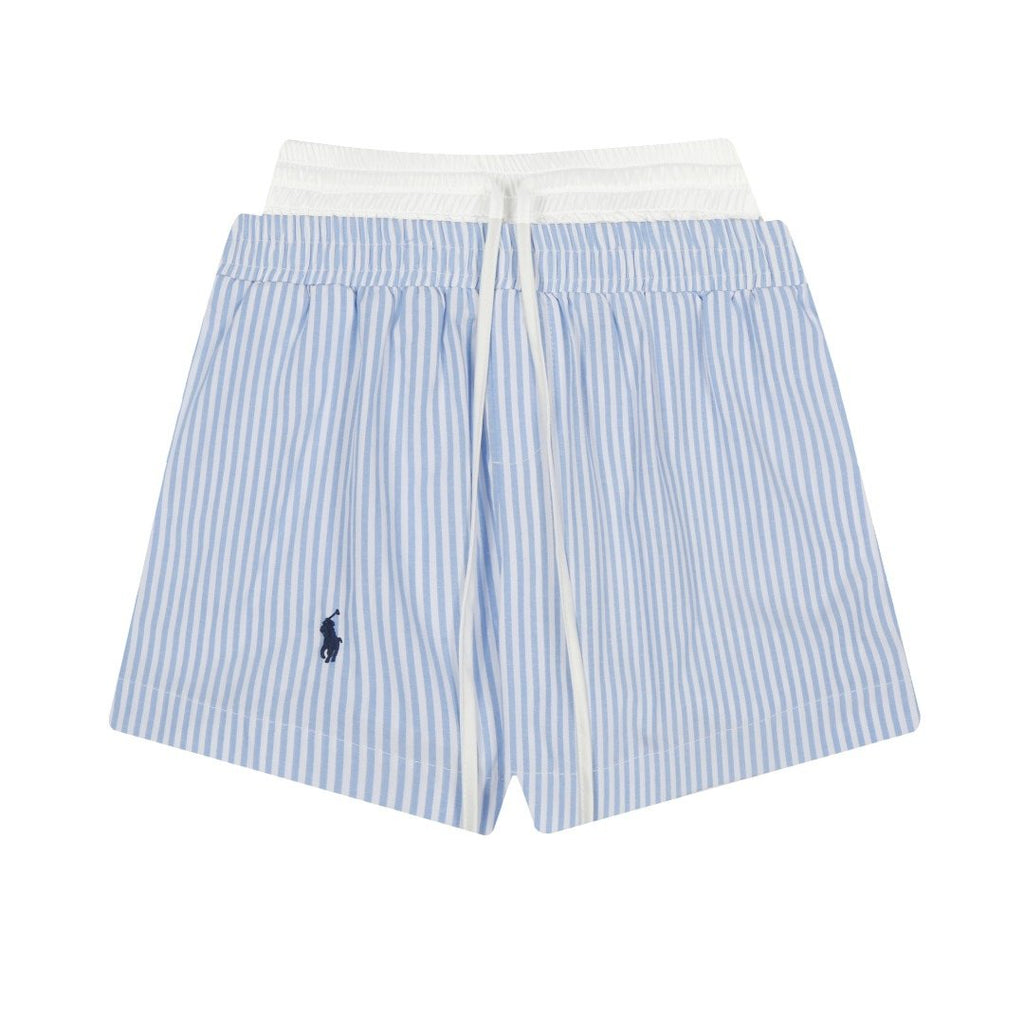 Ralph Lauren Striped Double-Waist Shorts