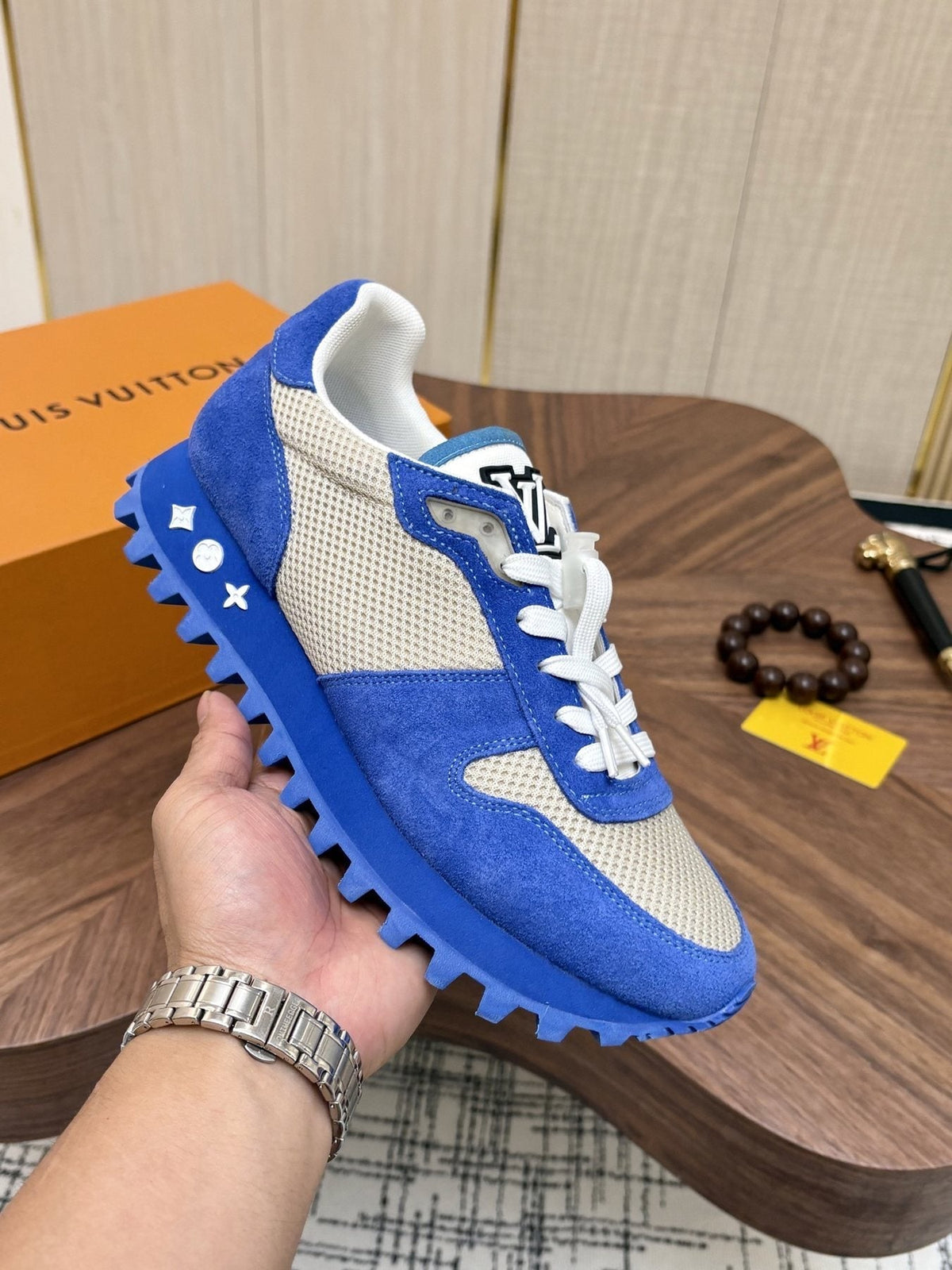 Louis Vuitton Color-Block Low-Top Sneakers